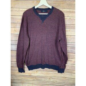 J Crew Mens XL Striped Sweater 100% Cotton